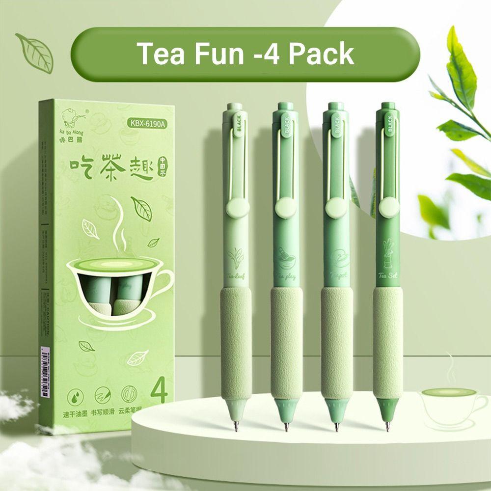 

4 шт./коробка ST наконечник гелева ручка прес-тип кулькова ручка творчі інструменти для письма студента специфічні зелений