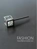 S925 Sterling Silver Cube Diamond Stud Earrings - European & American Style