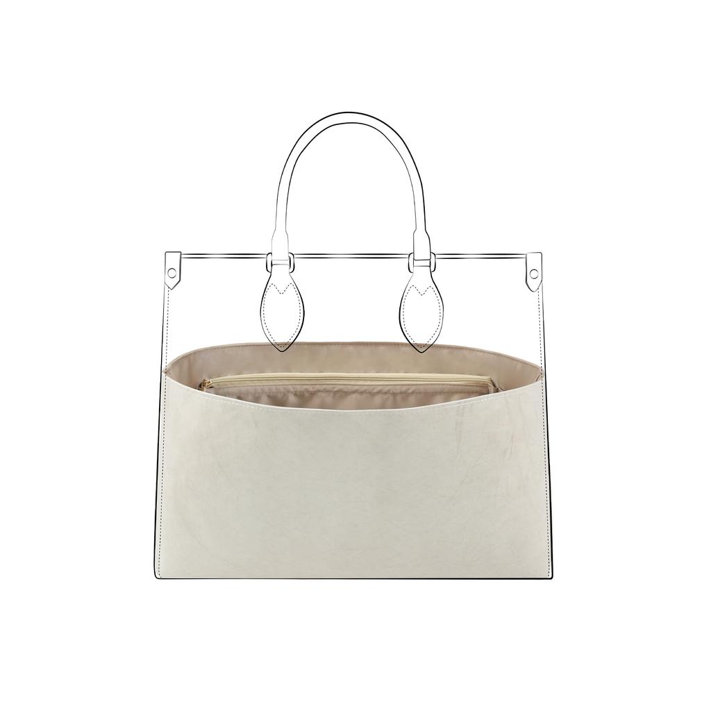 DGAZ On-the-Go DuPont Paper & Silk Tyvek Ultra-Thin Inner Bag, Waterproof, Ultra-Lightweight, Soft, Bag-in-Bag Organizer for On-the-Go Bags