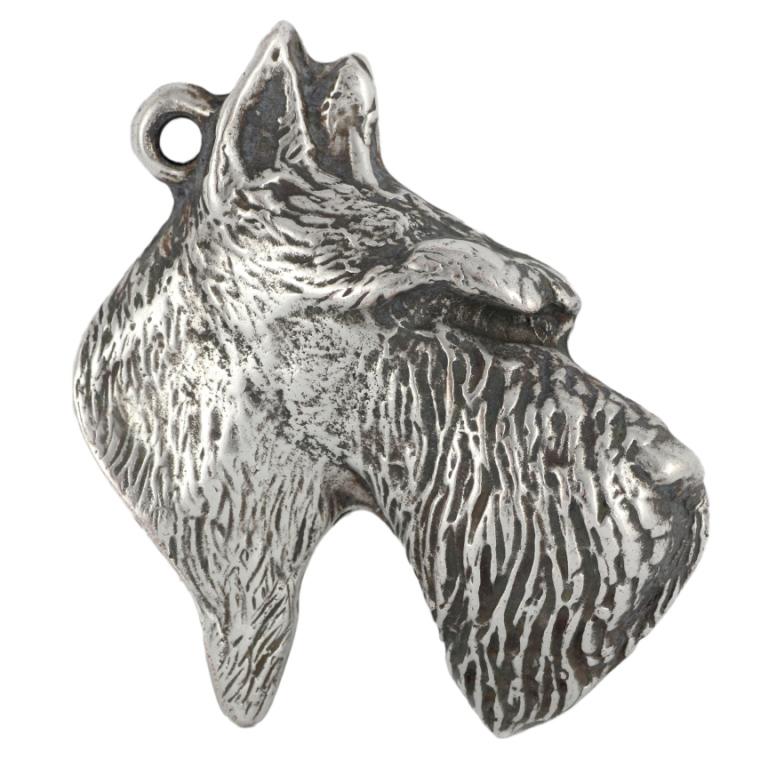Scottish terrier, Aberdeen Terrier, Scottie, Aberdeenie - Silver-plated dog pendant, handbag decoration, backpack pendant by Art-Dog brand