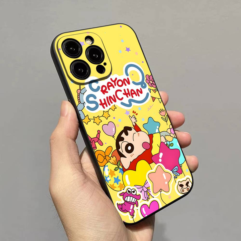 Anime Crayon Shin-Chan Phone Case For Iphone 17 Air 16 15 14 13 12 11 Pro Max 16 15 14 Plus TPU Soft Case