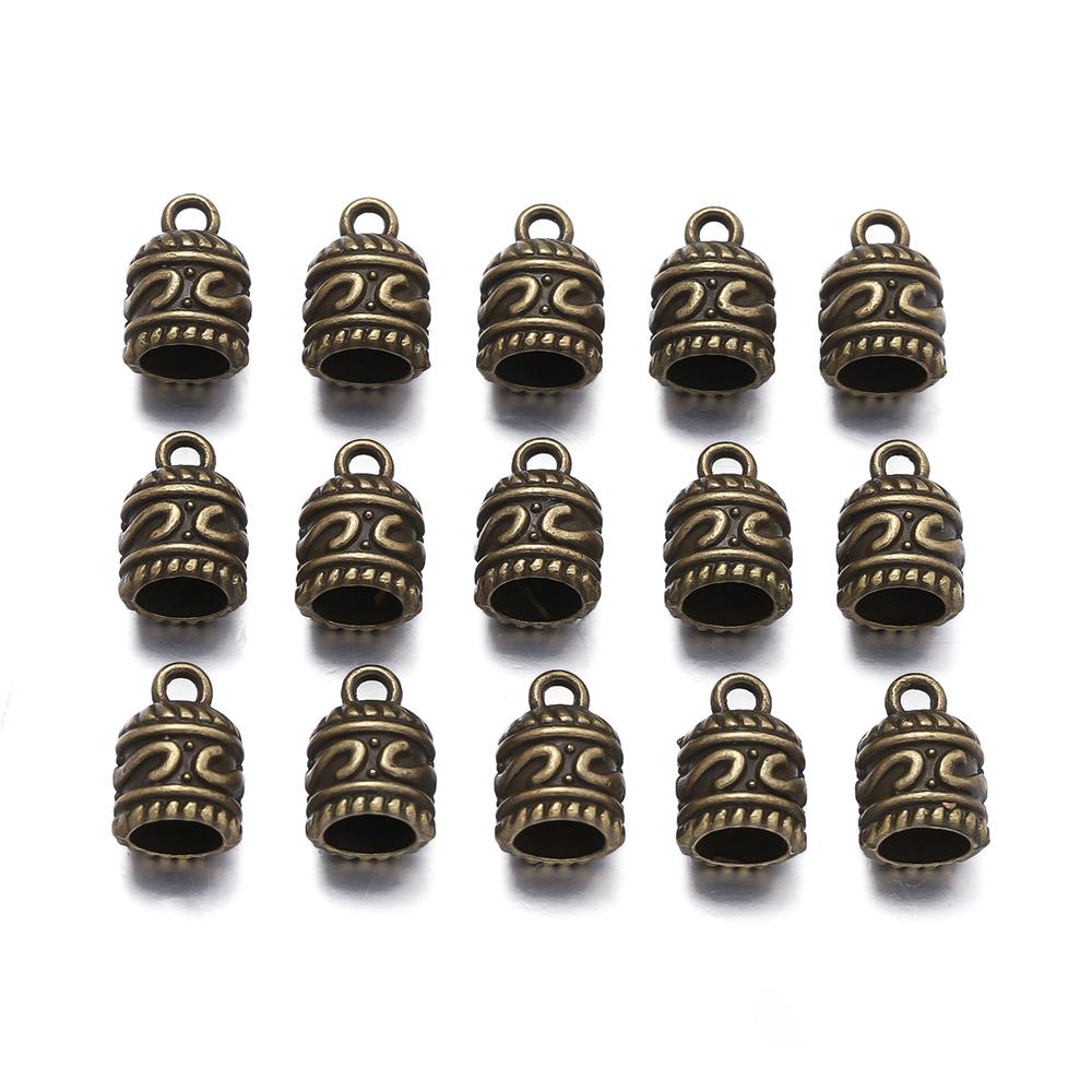 10pcs/Lots Alloy End Tip Tassel Caps Beads Cap End Cap for Beaded Charm Connectors DIY Jewelry Accessories Making Supplies