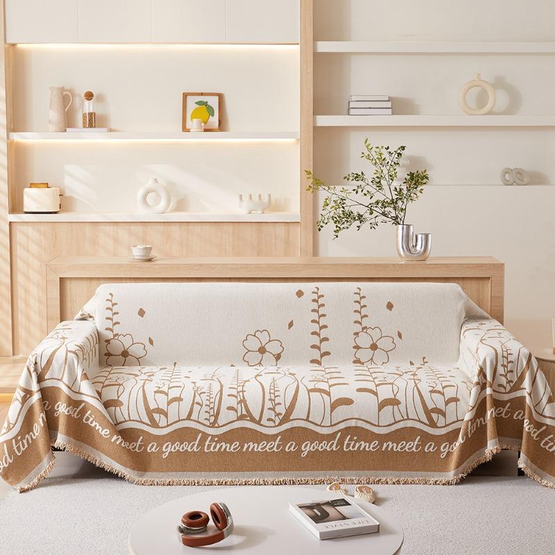 

Новый легкий роскошный шенилловый диванный плед с цветочным рисунком, премиальный, с полной защитой, цельный, современный, простой, чехол для подушки сиденья дивана, тканевый плед 180*130