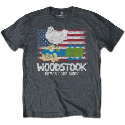 Koszulka unisex z flagą Woodstock