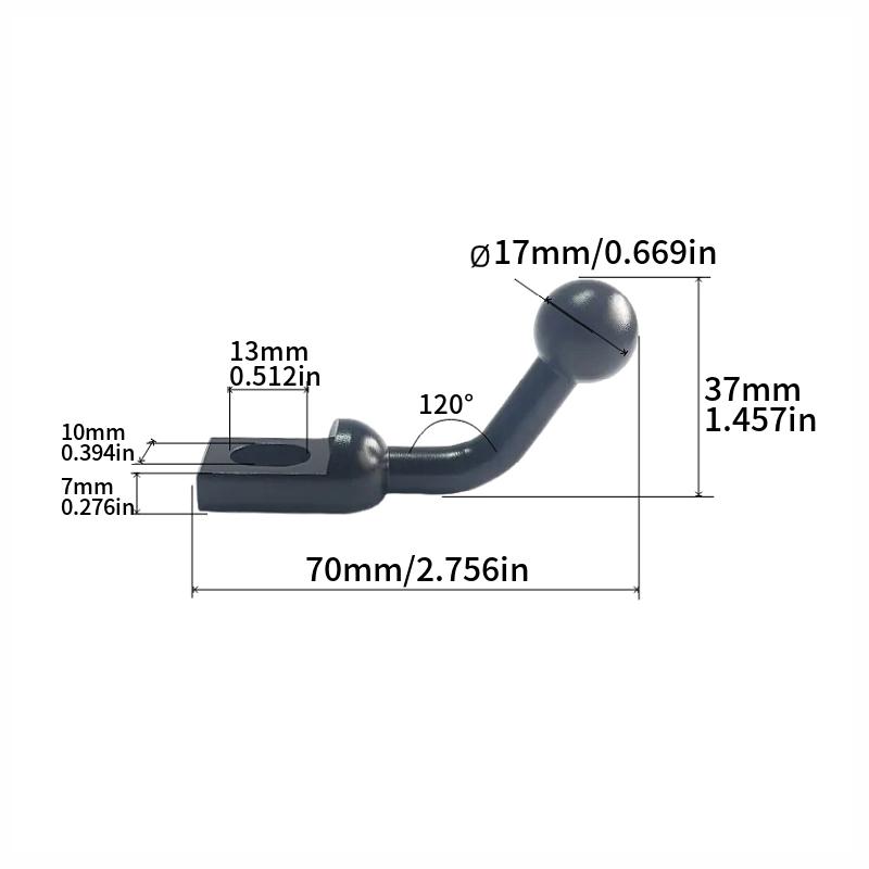 1PCS Motorcycle Rearview Mirror 17mm Ball Head Holder Extension Base Y-shaped Ball Head Aluminum Alloy Mobile Phone Holder Y 17mm ballhead