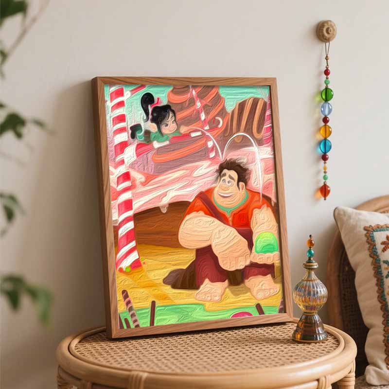 Disney WreckIt Ralph digital oil painting art kit DIY handmade home decoration gift