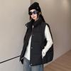 Cotton vest stand-up collar women's vest autumn and winter new loose versatile vest outer vest women's coat tide