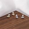 Beixi S925 Sterling Silver Ginkgo Leaf Pearl Diamond Stud Earrings