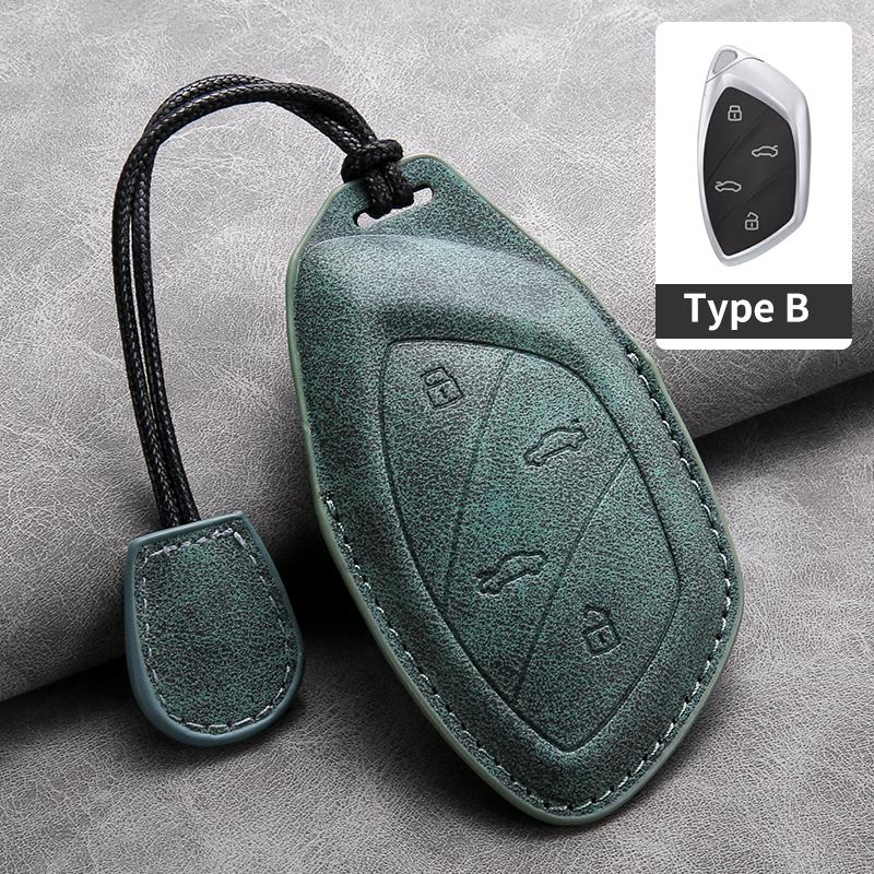 Sheepskin Leather Car Key Case Cover For MG6 EZS HS EHS MARVEL X MARVEL R Electric Roewe RX5 I6 I5 RX3 RX8 ERX5 MG ZS EV2025