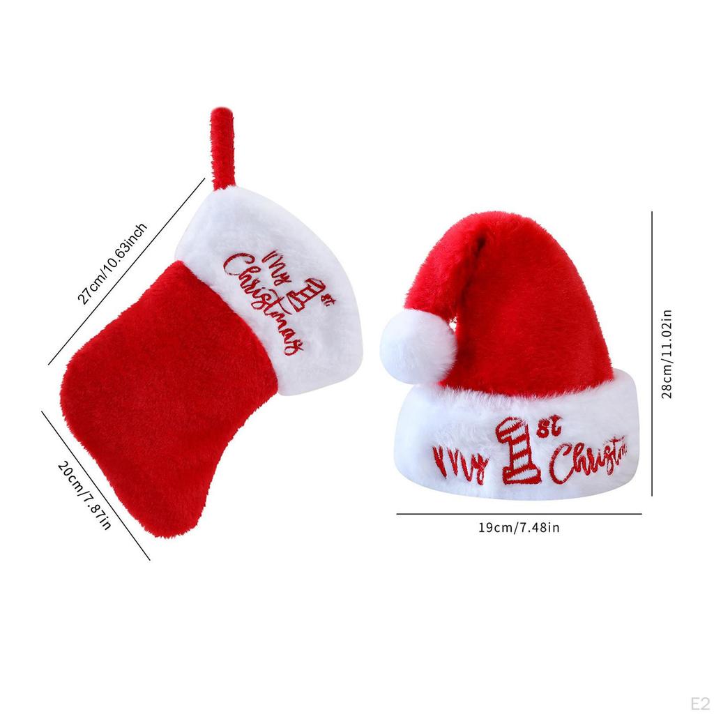 Christmas Santa Hat Stocking Lightweight Pendant Xmas Decors Ornaments for Home Party