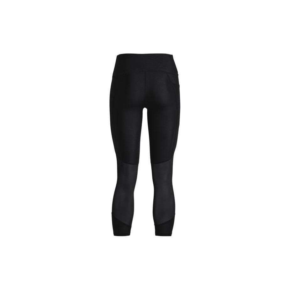 Under Armour HeatGear Armour Embossed Panel Compression Capri Women Bottoms Black 1365350-001