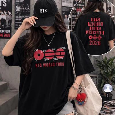 New BTS Arirang World Tour Graphic Unisexcotton Shirt,There Are Children Size,Kpop Summer Men's Women's Fashion Tshirt