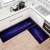 1Pcs Luxury Starry Sky  Kitchen Mat Soft Thickened Kitchen Floor Mat Waterproof Non-slip Oil-proof Floor Mat Runner Rug