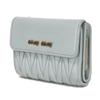 Used Matelasse Compact Zip Wallet (5ML002 N88 F0012 7941) with RFID and Lambskin. Metal logo. Cielo Women's from Japan
