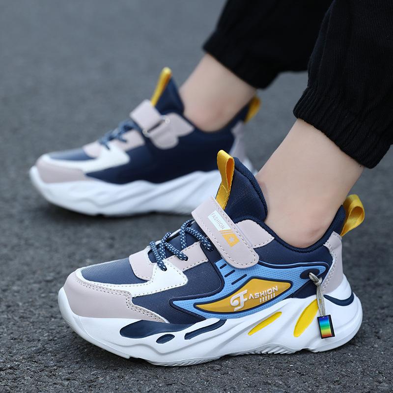 Breathable Non-slip Thick-soled Primary School Students Casual Running Sports Shoes Medium and Large Children's Shoes Boys 23 Years Autumn and Winter
