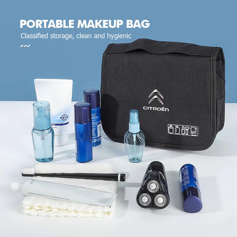POOR1 Travel Waterproof Folding Toiletry Cosmetic Storage Make Up Bag For Citroen Grand Berlingo Jumper Celysee Xsara Picasso Aircross