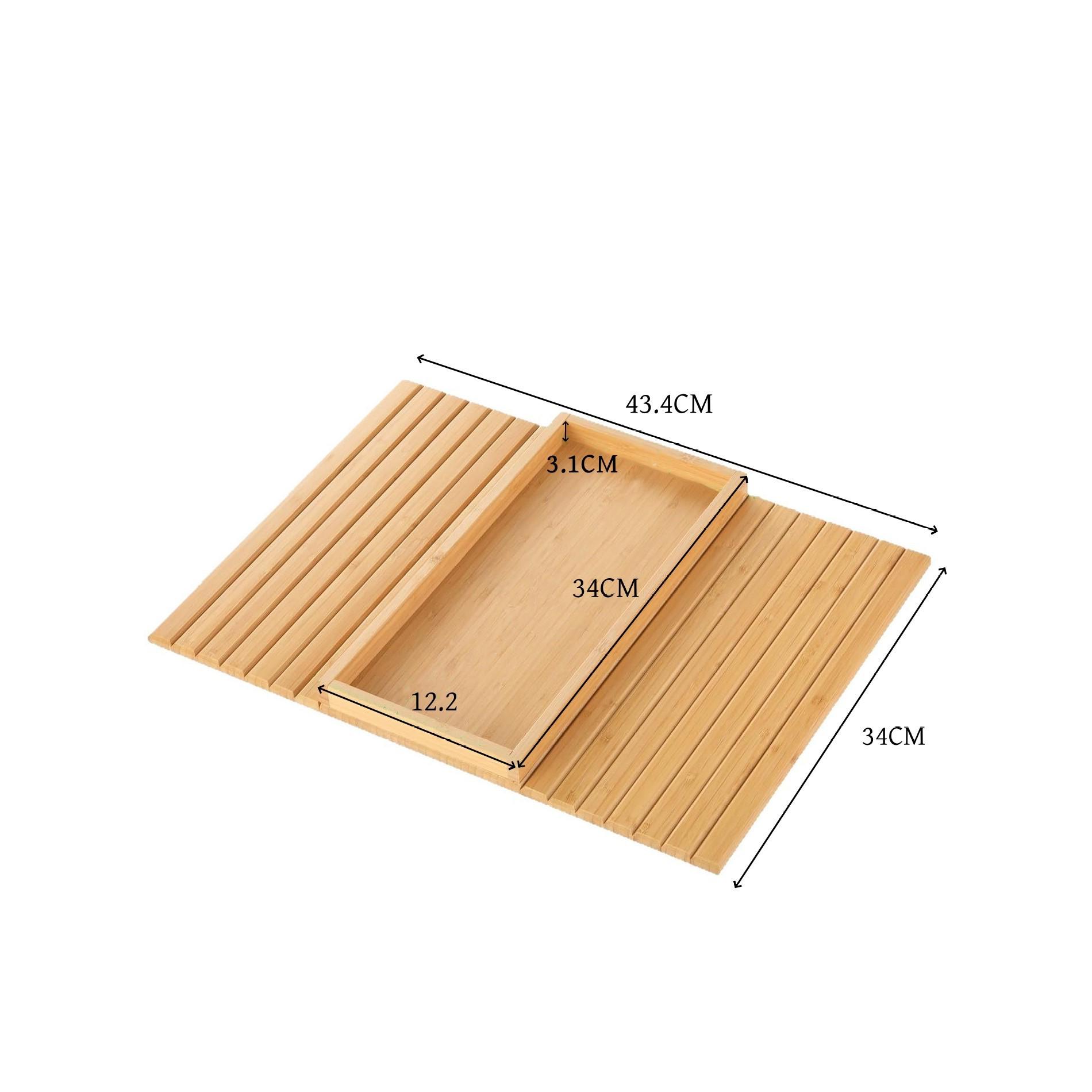 Solid Wood Sofa Armrest Tray with Groove for Snacks and Coffee.