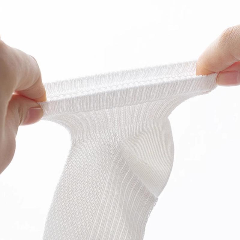 5Pairs/Set White Thin Mesh Socks Summer Student Sport Sock Soft Kids Running Midtube Children's Socks For Boys Girls 2-12Years