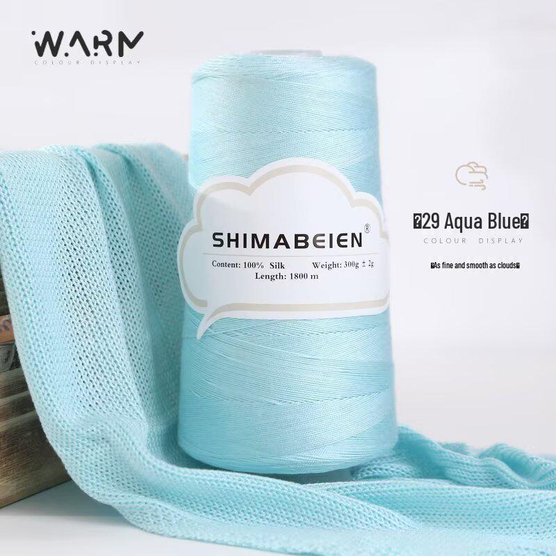 Silk Thread No. 7 - 300g Spool for Crochet, Skin-Friendly for Baby Sweaters and Embroidery.