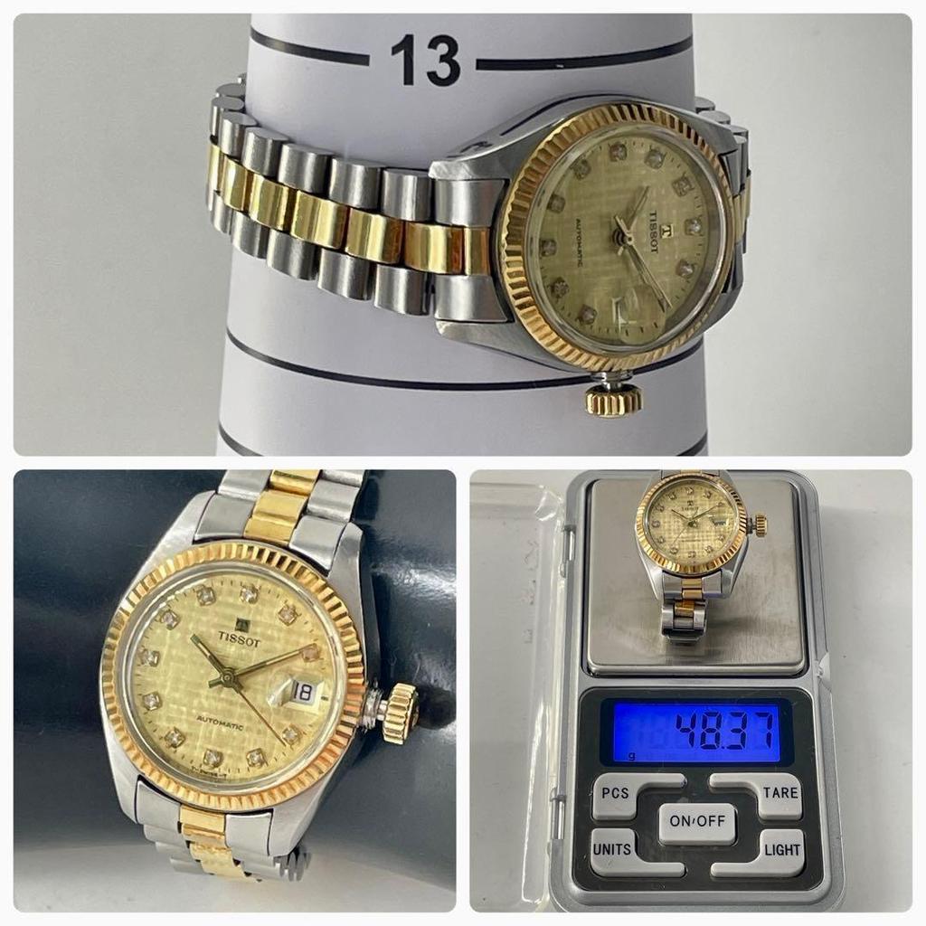 Used [With Stone] TISSOT Automatic Ladies Watch Gold YA0004