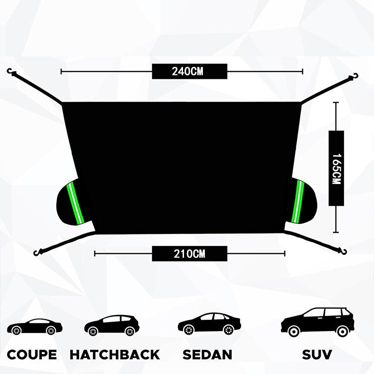 Car Windshield Cover Snow Ice Frost Protector Sun Shade Snow Cover Winter Windproof Front Windshield Protector Universal Fit for SUV Sedan