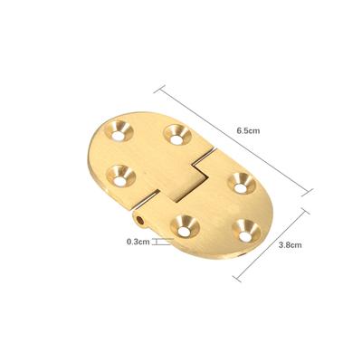2 Pieces Brass Butt Tray Hinge, Round  65 X 3 8 Mm Brass Screws, Wrinkle Flap for Many Types of Folding Table