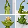 Grenouille ornement résine artisanat grenouille Sculpture Statue Yoga grenouilles Figurine décor