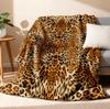 1 Stück Decke Leopardenmuster Kunst Kuhfellmuster Flanelldecke Dünne Decke Weich Warm Decken Festivalgeschenke für ganzjährige Nutzung