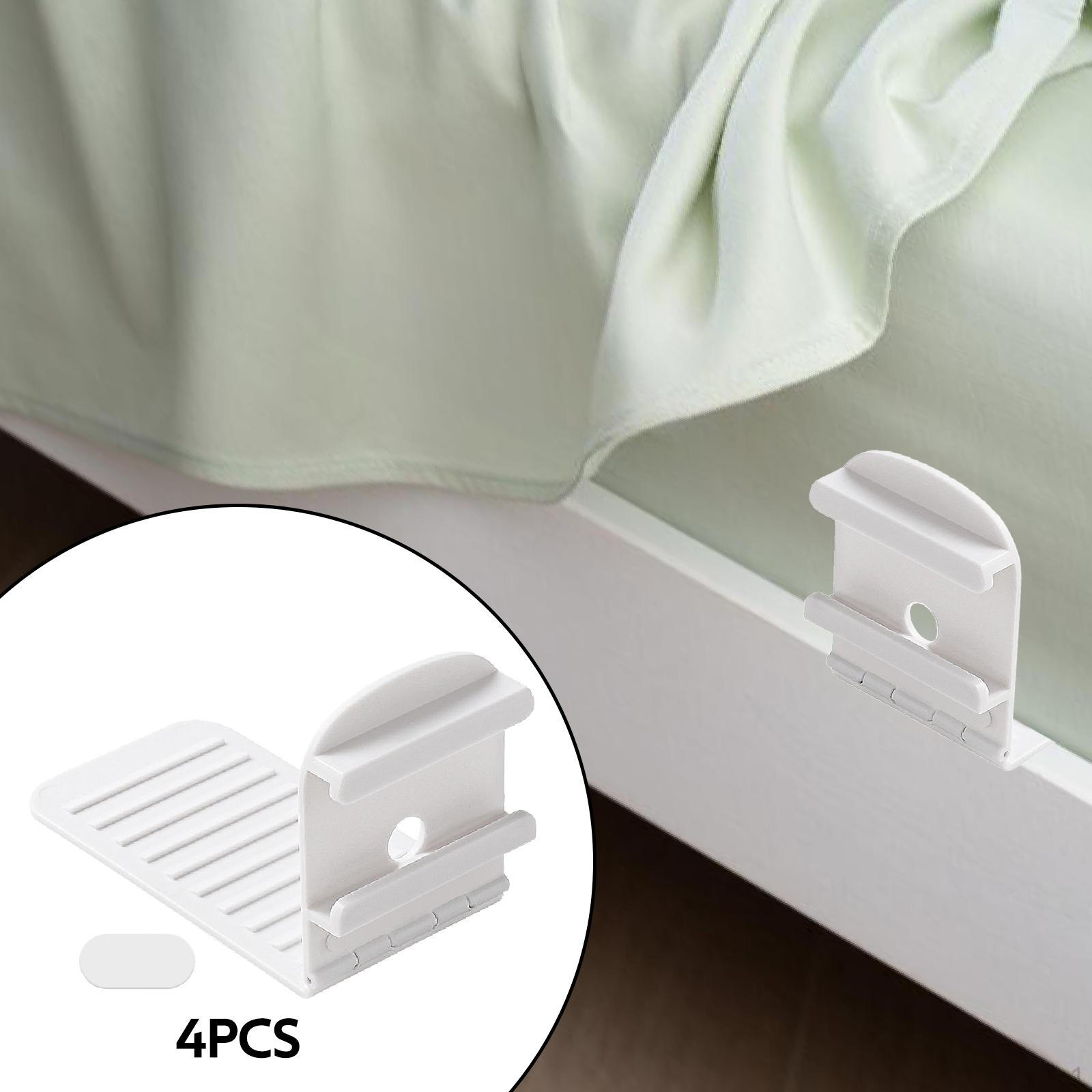 

4 Pack Bed Sheet Clips for Corner Secure Fasteners Home And Apartment сірий колір