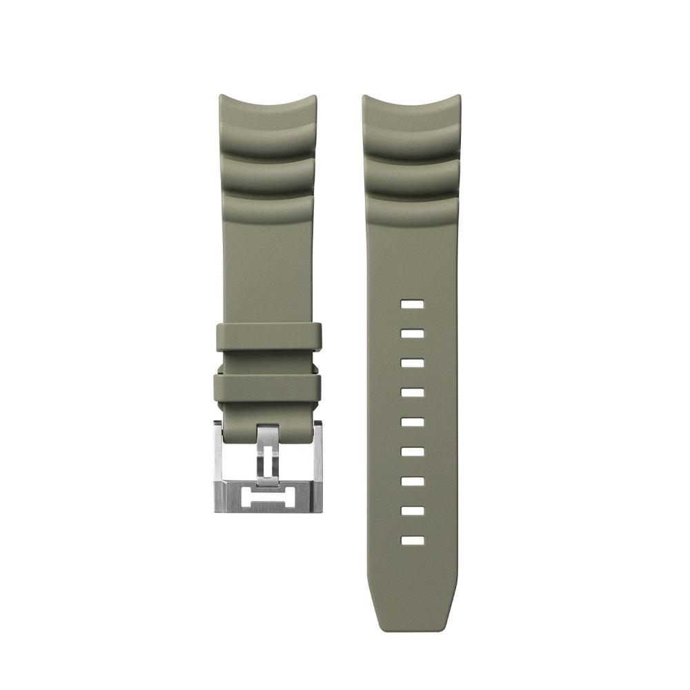[Hamilton] Green Rubber Strap 22mm H6000001141