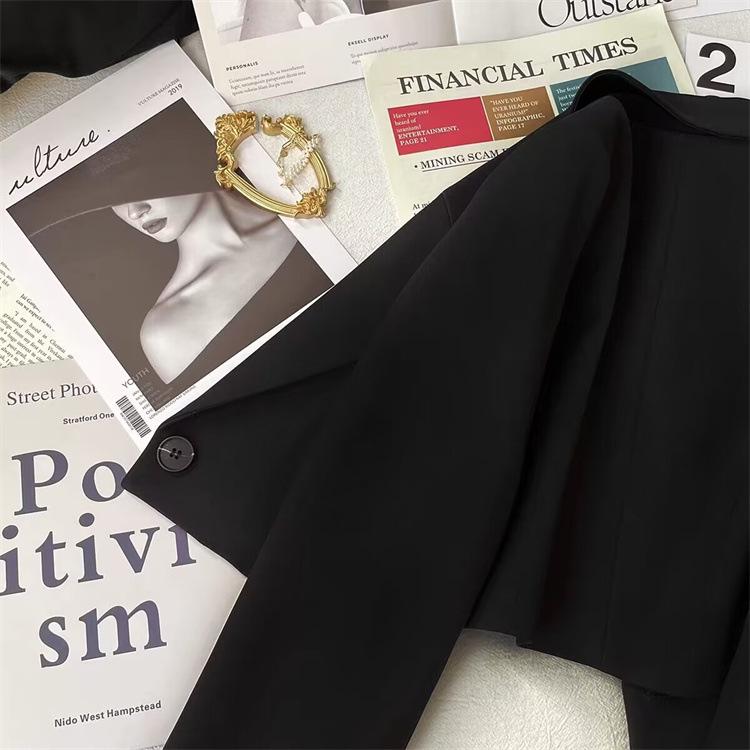 Women's Pink Short Blazer Jacket - 2025 Autumn European and American Style, Versatile for Workplace and Commute