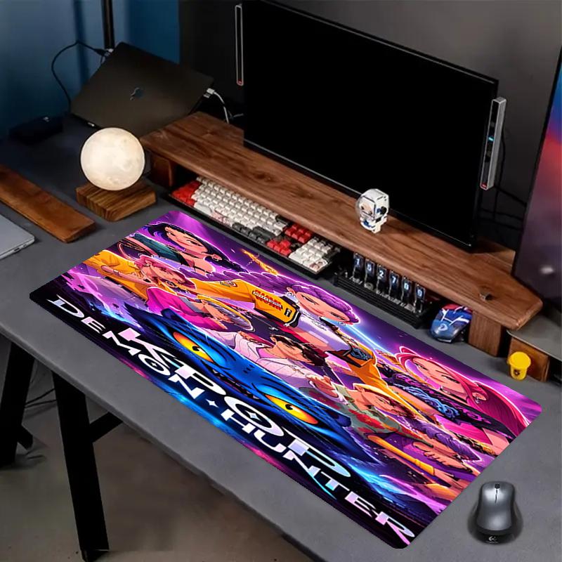 KPop Dämonenjäger Druck Mauspads, Rutschfeste Schreibtisch-Tastaturmatte, für PC Laptop Gaming Arbeiten Tägliche Nutzung, Coole Festival-Überraschungsgeschenk