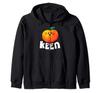 Peachy Keen Vegan Cute Smiling Peach Fruit Kids' Cute Zip-Up Hoodie