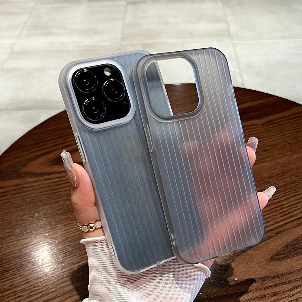 Skin Friendly Phone Case for iPhone 11 12 13 14 15 16 iPhone 11 12 13 14 15 16 Pro 12 13 14 15 16 Pro Max Luxury Corrugated Pattern Shockproof Cover