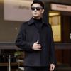 Men's buttoned cashmere jacket, winter style for middle-aged and elderly dads, woolen woolen jacket, lapel casual top