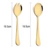 2 pezzi nero cucchiaio da insalata forchetta insalata in acciaio inox cucchiaio da dessert set di posate cucchiai da portata utensili da cucina accessori da tavola