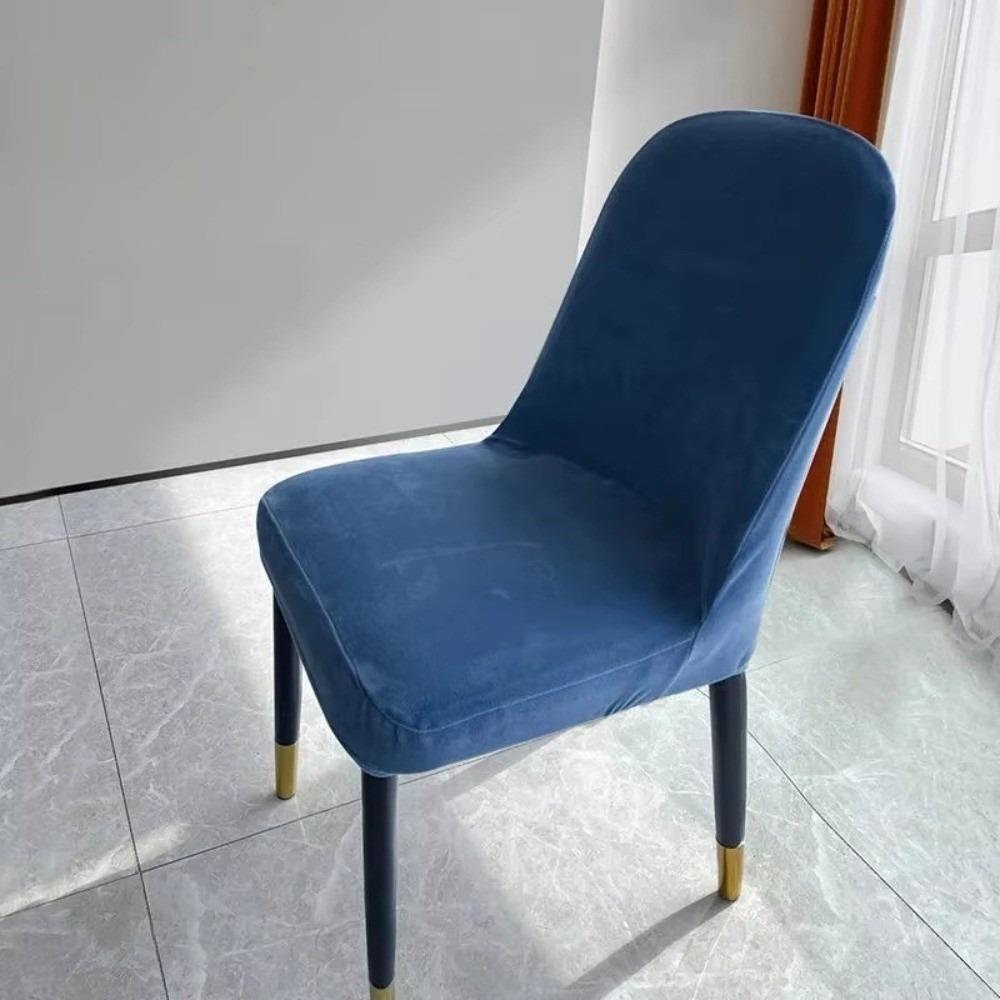 New Velvet Chair Slipcovers Solid Color Universal Seat Case Washable Adjustable Elastic Stool Covers Dining Room