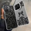 Design Sense Schwarze Spitze Hülle für Xiaomi Redmi Note 9 10 K60 12C A5 10C 13C 9C 9T 14C A1 A2 Plus Rückseite Handyhülle