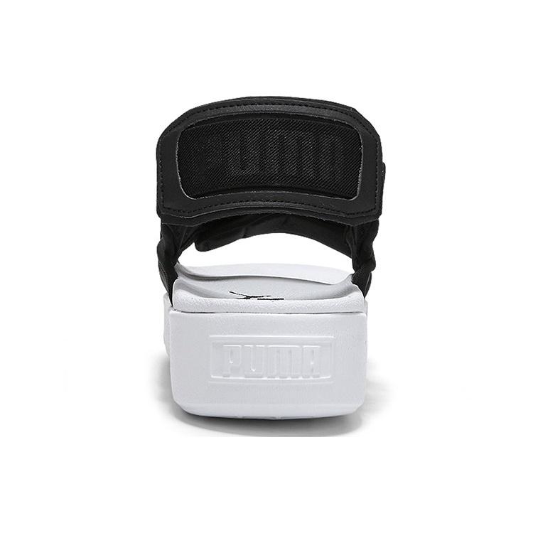 (WMNS) PUMA Platform Slide YLM 19 'Black White' Women's 369424-01