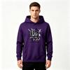 Erkek Kazak Kapüşonlu Sweatshirt, Günlük Giyim İçin Rahat LA Yıldız Alev Grafik Baskılı Uzun Kollu Kapüşonlu Sweatshirt