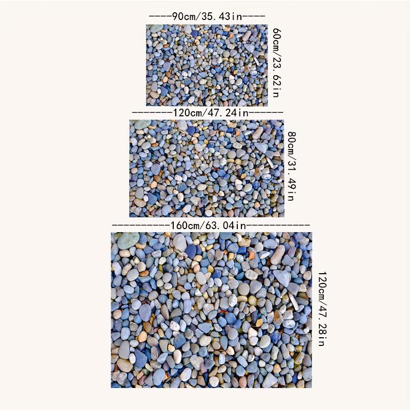 Pebble Pathway Rug: Natural Stone Look for Zen Interiors | Outdoor-Inspired Flooring Anti slip carpet can be machine washed