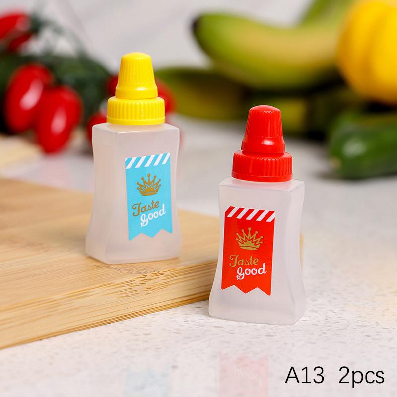 1/2/4Pcs Mini Sauce Bottle Portable Salad Ketchup Honey Jars Bento Squeeze Bottle Seasoning Organizer Lunch Box Accessories