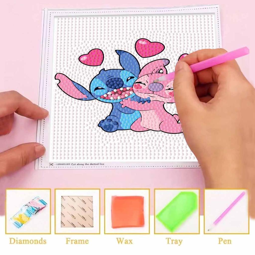 DIY Diamond Painting Kit with Frame,Stitch Full Circle Mosaic 5D DIY Cross Stitch Kit Home Decoration with Frame, Handicraft Hobby Collection