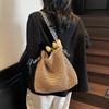 2025 New Style Light Leisure Vacation Straw Tote Bag Fashionable Commuting Large Capacity One-shoulder Beach Women