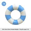Summer Multicolor Striped Inflatable Swim Ring Thick PVC Leakproof Portable Foldable Pool Float Swimming Circle for Adults Kids