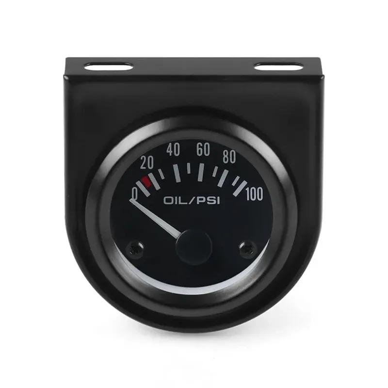 12V Universal 2" 52mm LED Car Truck Oil Pressure Gauge Meter 0-100PSI With Sensor