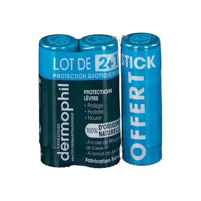 Dermophil Indien Stick Dry Lips 4 Grams Daily Protection Pack of 3