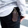 [Porcorosso] Key Case Smart Key Case Men Women Genuine Leather T Leather Smart Key Key Holder Leather Fastener Brand Made in Japan