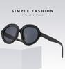 Retro Women Oval Sun Glasses Classic Black Men Fashion Brand Eyeglasses Minimalist Design Frame Street Shooting Fashion Eyewear