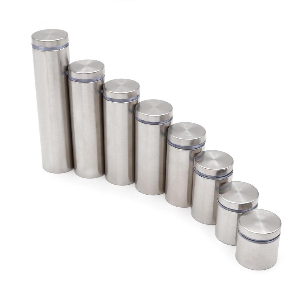 Stainless Steel Decorative Mirror & Glass Nail with Acrylic Concealing Cap
